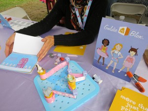 Goldieblox, an interactive book trying to attract girls into engineering, by Flickr user ricarose, licensed by Creative Commons. Goldieblox, an interactive book trying to attract girls into engineering, by Flickr user ricarose, licensed by Creative Commons.