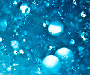 Blue Sparkles from a water ball from Maui Toys