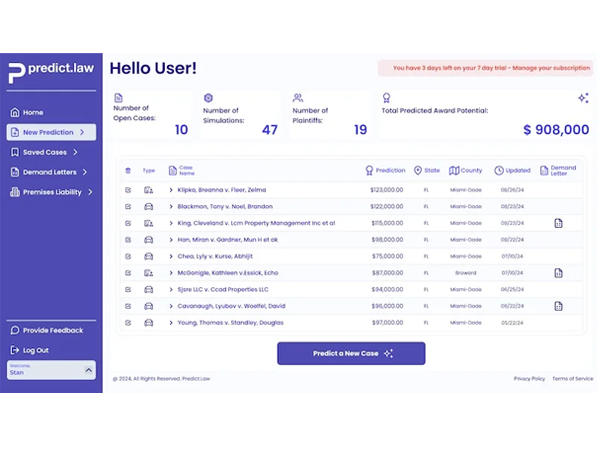 Predict.Law Interface