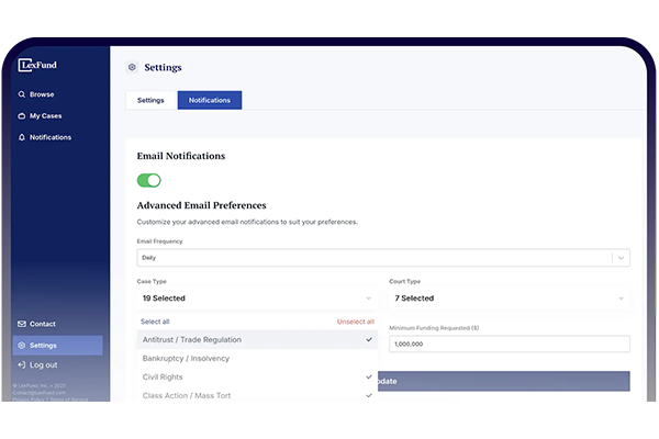 LexFund Dashboard